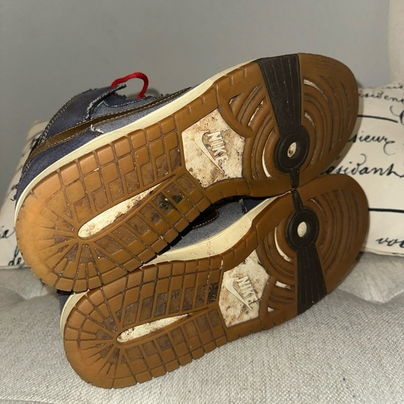 Nike Dunk High CMFT Navy Blue Denim Track Gum 705434-401 Size 12 - Picture 5 of 5